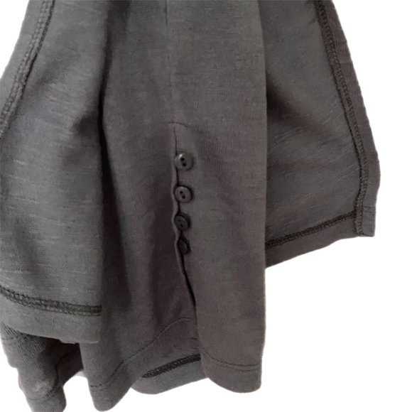 Pickadilly Canada Pebble Grey Bonnies Cropped Knit Layered Side Button Pants M - Picture 4 of 8